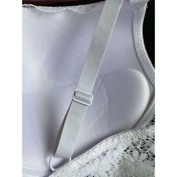 Juicy Couture Sexy Push Up Bra Sz 40D  White Underwire JC6914F Lace NEW - Picture 9 of 9